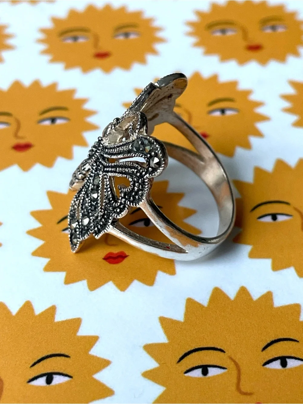 Vintage silver metal